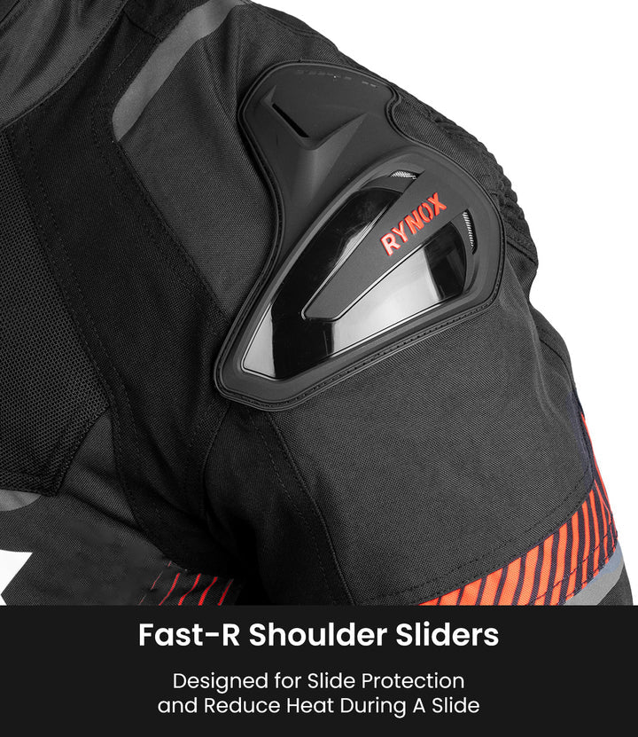 RYNOX APEX EVO CE CERTIFIED CLASS AA RIDING JACKET - BLACK RED