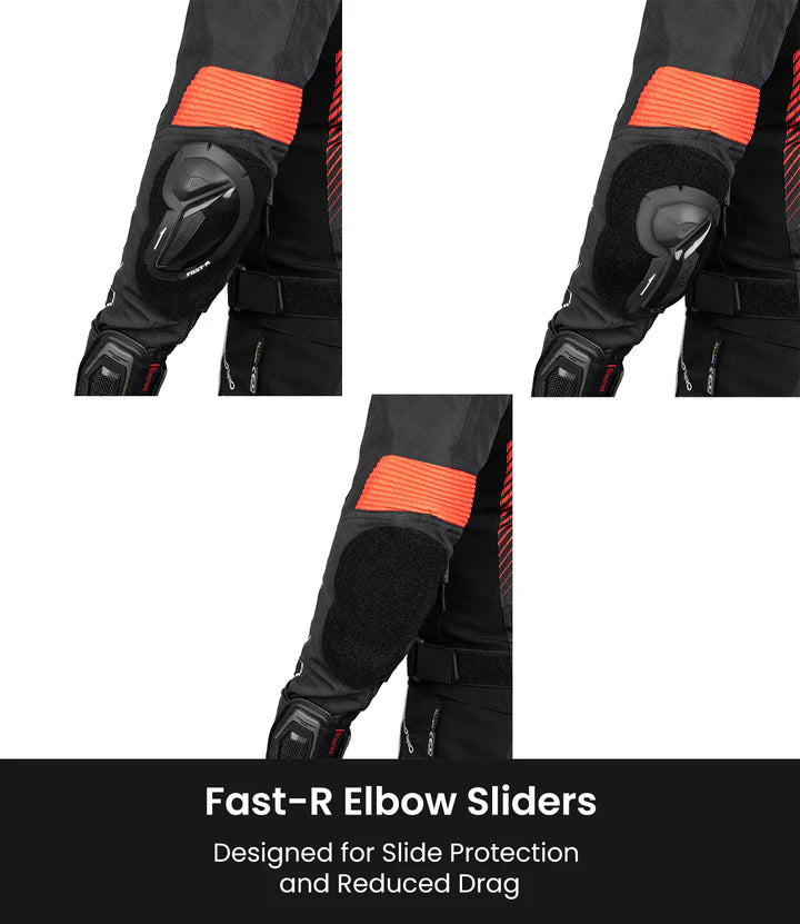 RYNOX APEX EVO CE CERTIFIED CLASS AA RIDING JACKET - BLACK RED