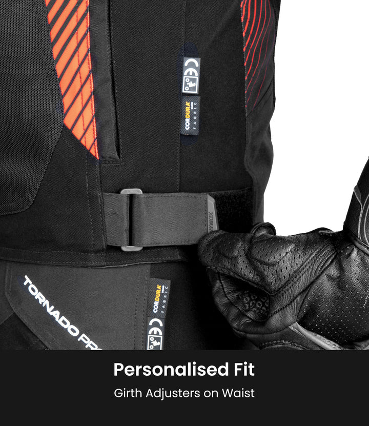 RYNOX APEX EVO CE CERTIFIED CLASS AA RIDING JACKET - BLACK RED
