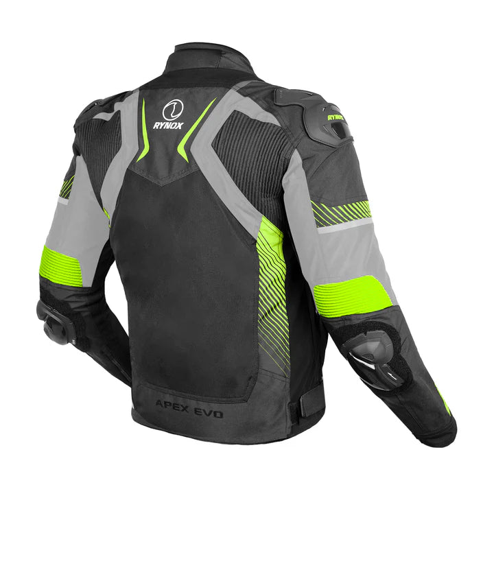 RYNOX APEX EVO CE CERTIFIED CLASS AA RIDING JACKET - BLACK GREY