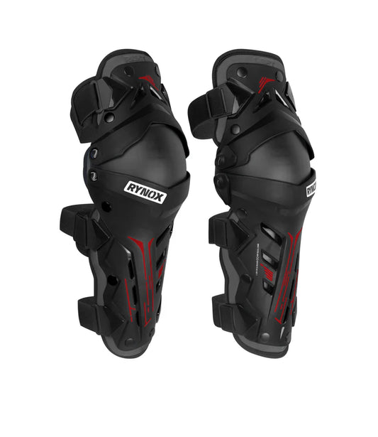 RYNOX BASTION BIONIC KNEE GUARDS - BLACK RED