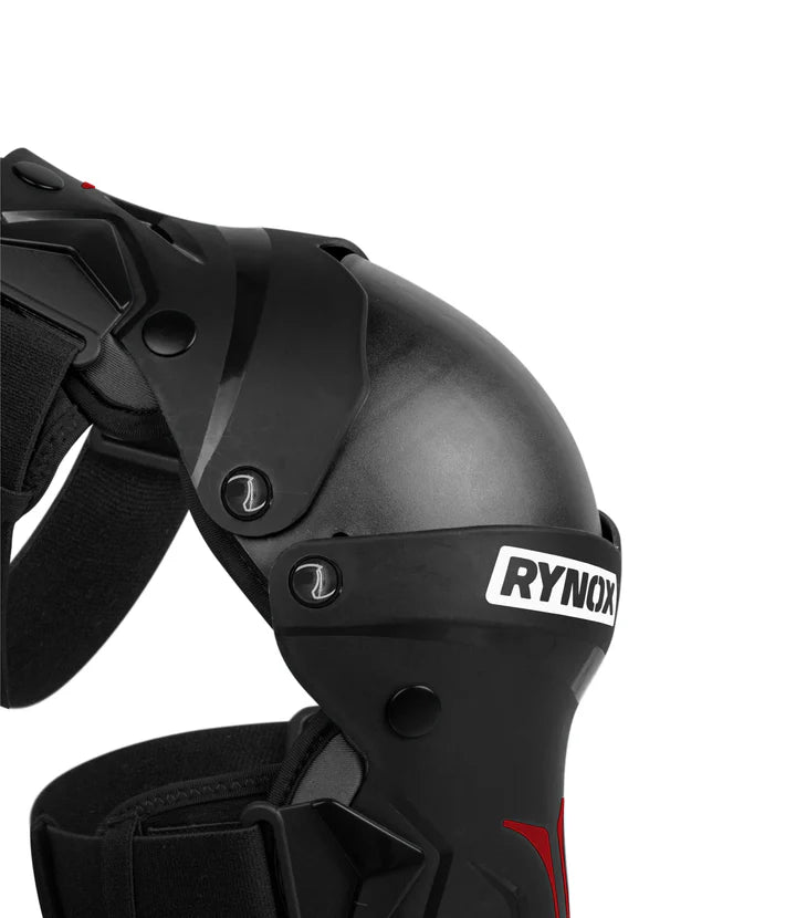 RYNOX BASTION BIONIC KNEE GUARDS - BLACK RED