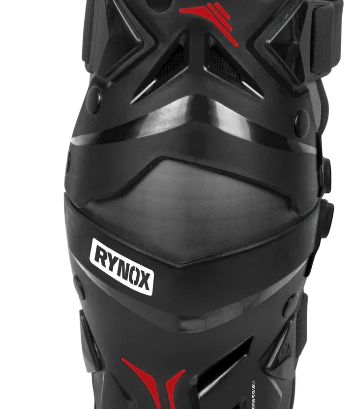 RYNOX BASTION BIONIC KNEE GUARDS - BLACK RED