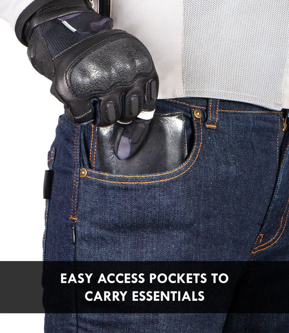 RYNOX DOWNTOWN PRO MOTORCYCLE JEANS WITH RHEON™ PROTECTORS - INDIGO BLUE