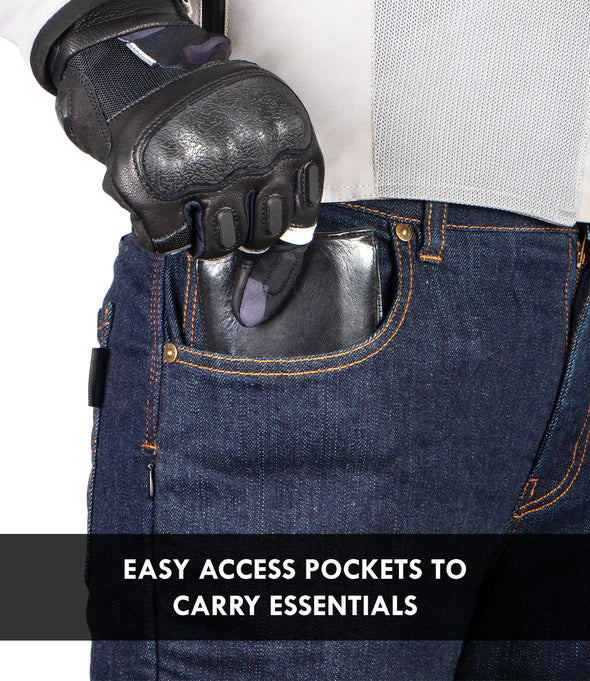 RYNOX DOWNTOWN PRO MOTORCYCLE JEANS WITH D3O® PROTECTORS - INDIGO BLUE