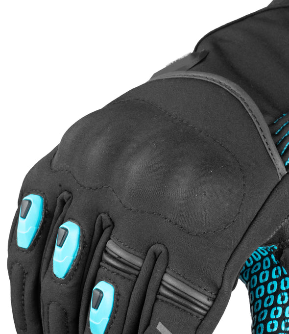 RYNOX DRY ICE INSULATED WATERPROOF GLOVES - BLACK BLUE