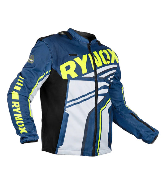 RYNOX DUNE NEO TRAIL OFFROAD JACKET - BLUE HI-VIZ GREEN