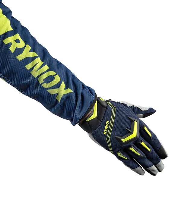 RYNOX DUNE NEO TRAIL OFFROAD JACKET - BLUE HI-VIZ GREEN