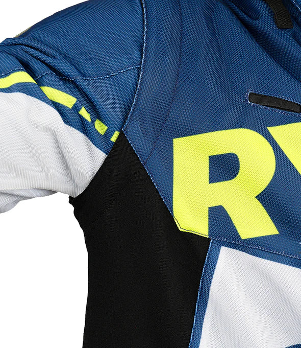 RYNOX DUNE NEO TRAIL OFFROAD JACKET - BLUE HI-VIZ GREEN