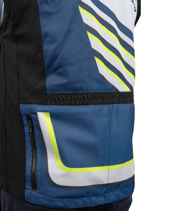 RYNOX DUNE NEO TRAIL OFFROAD JACKET - BLUE HI-VIZ GREEN