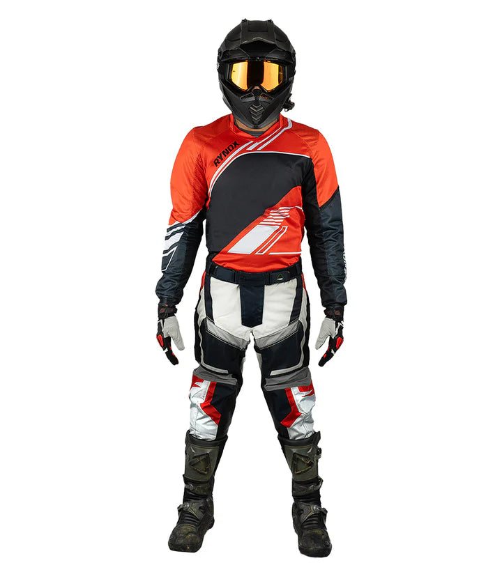 RYNOX FRONTIER PRO OFFROAD JERSEY - RED BLACK