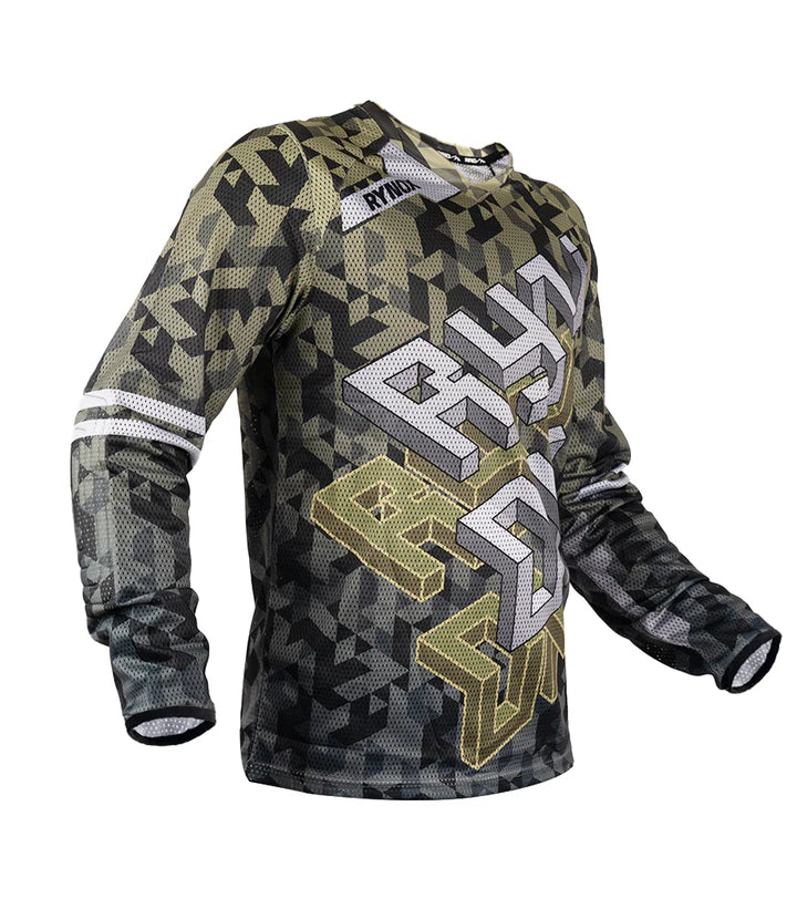 RYNOX FUSION NEO OFFROAD JERSEY - CAMO GREEN