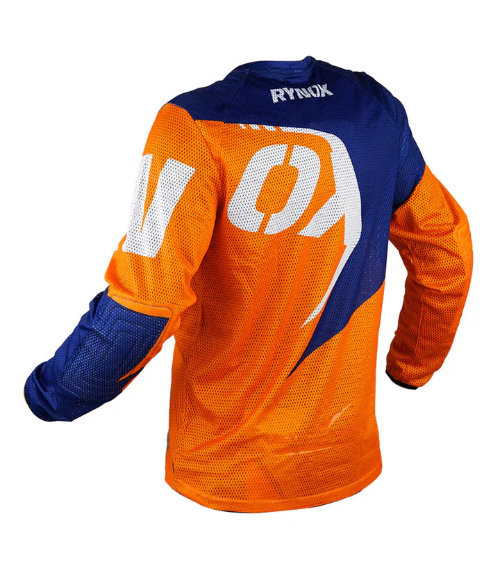 RYNOX SWITCHBACK NEO OFFROAD JERSEY - HI-VIZ ORANGE BLUE