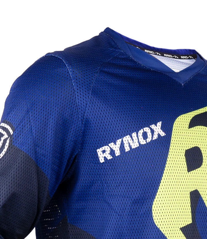 RYNOX SWITCHBACK NEO OFFROAD JERSEY - BLUE HI-VIZ GREEN