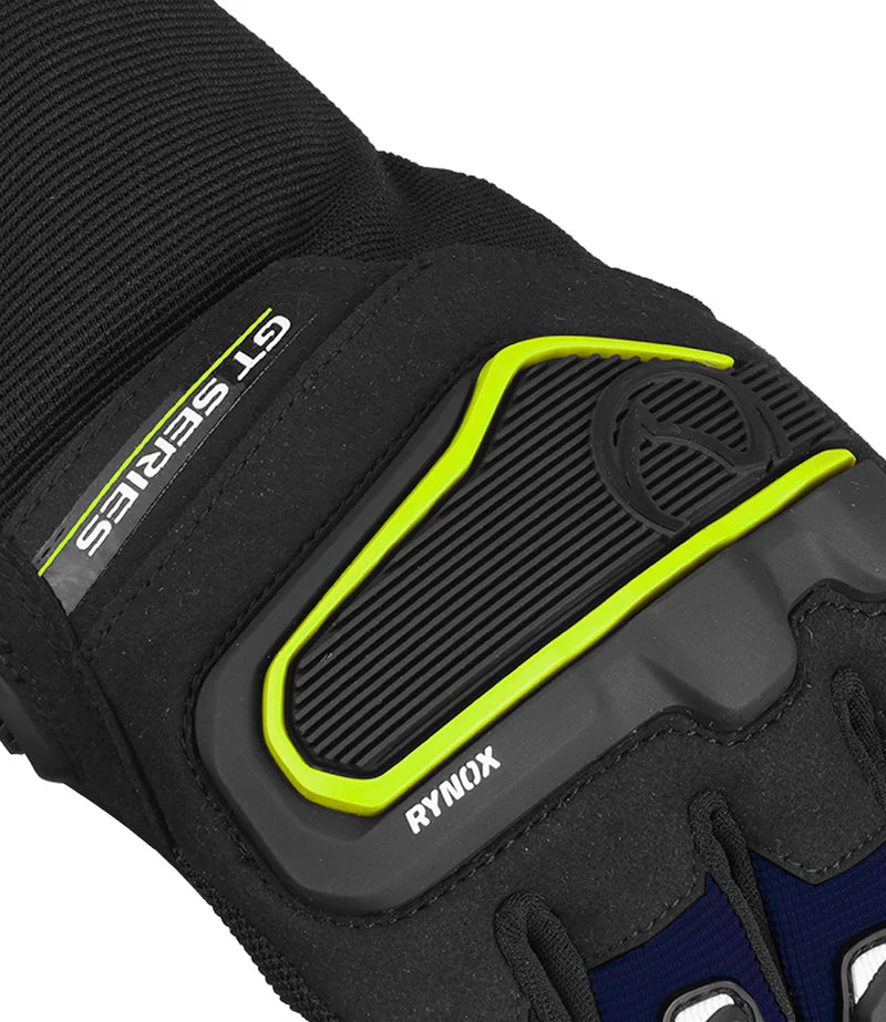 RYNOX HELIUM GT 2 GLOVES - BLACK HI-VIZ GREEN