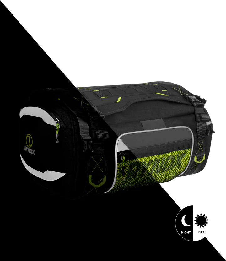 RYNOX NAVIGATOR TAIL BAG 50L - BLACK HI-VIZ GREEN