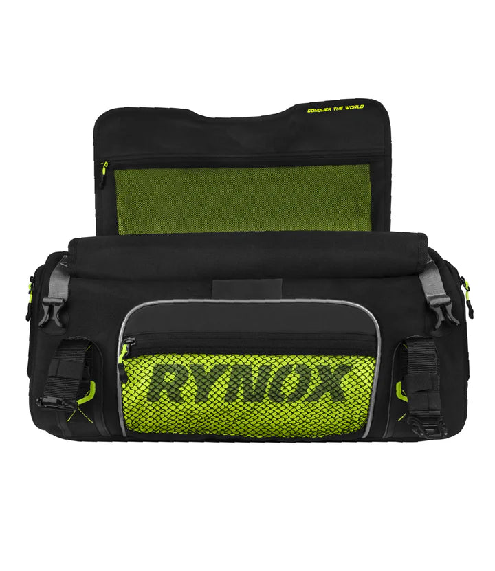RYNOX NAVIGATOR TAIL BAG 50L - BLACK HI-VIZ GREEN