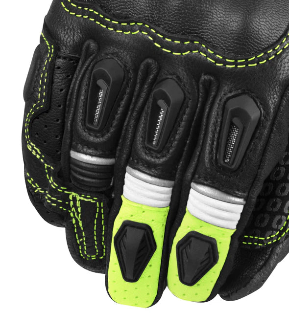 RYNOX STORM EVO 3 GLOVES - HI-VIZ GREEN BLACK