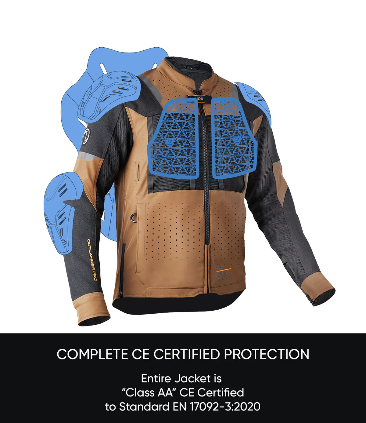 RYNOX OUTLANDER PRO JACKET - BLACK BROWN
