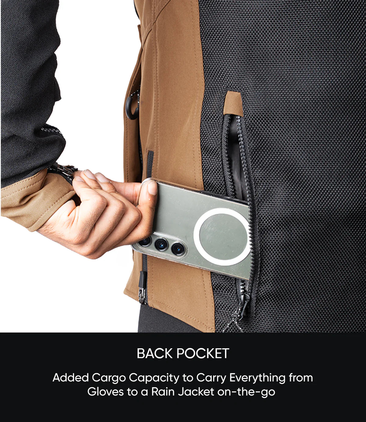 RYNOX OUTLANDER PRO JACKET - BLACK BROWN