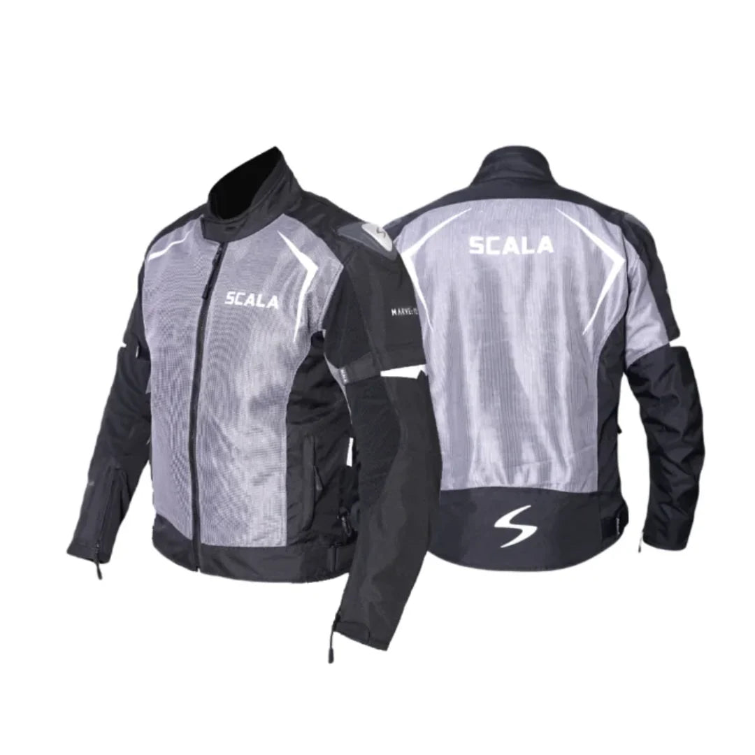 SCALA MARVEL V2 RIDING JACKET - BLACK AND GREY