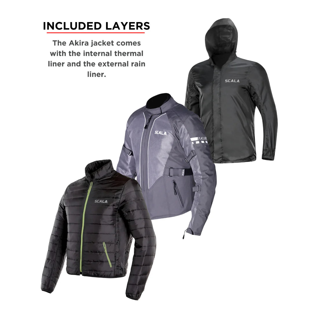 SCALA AKIRA V2 WOMEN RIDING JACKET - GRAY