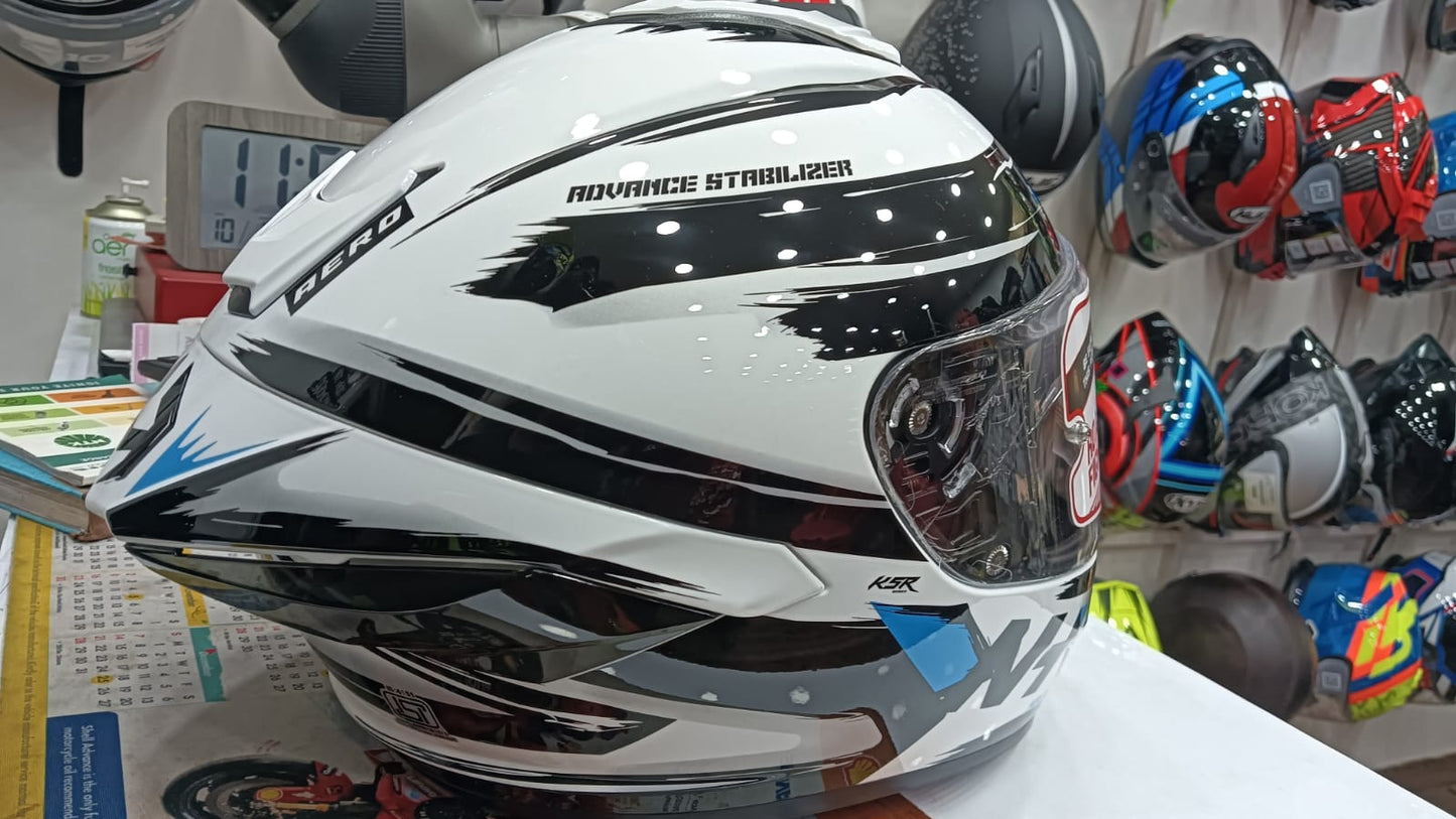 NHK K5R ONISUKE HELMET - WHITE/BLACK GL