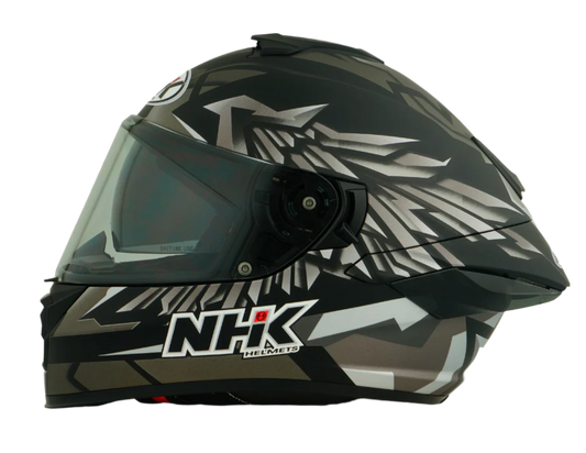 NHK K5R WINGSTAR GLOSS BLACK SILVER HELMET