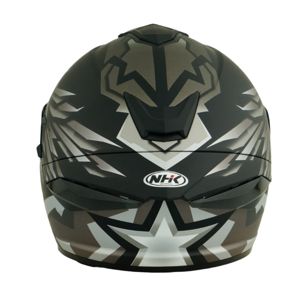 NHK K5R WINGSTAR GLOSS BLACK SILVER HELMET