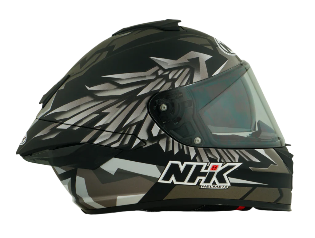 NHK K5R WINGSTAR GLOSS BLACK SILVER HELMET