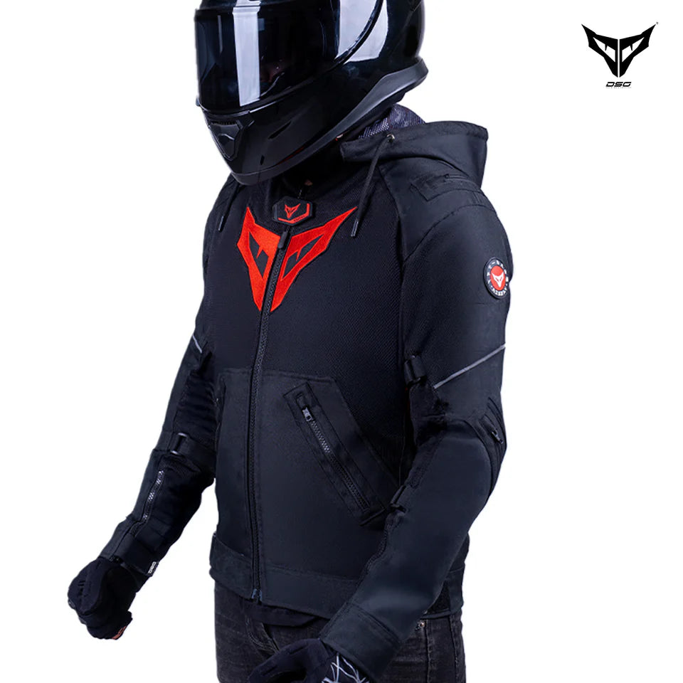 DSG YAKUZA RIDING JACKET - BLACK RED