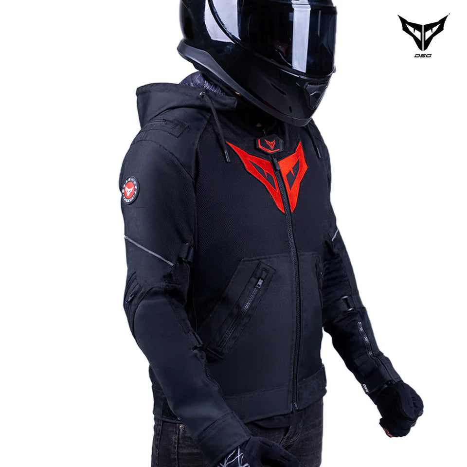 DSG YAKUZA RIDING JACKET - BLACK RED