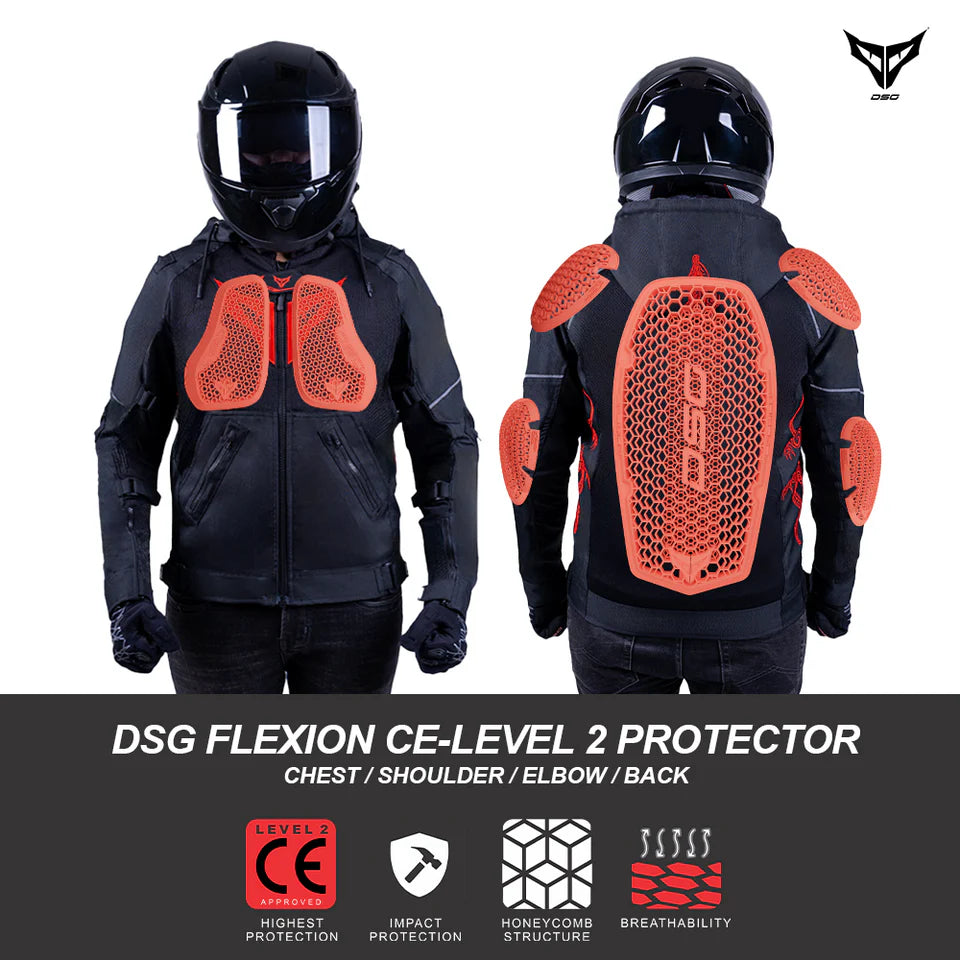 DSG YAKUZA RIDING JACKET - BLACK RED