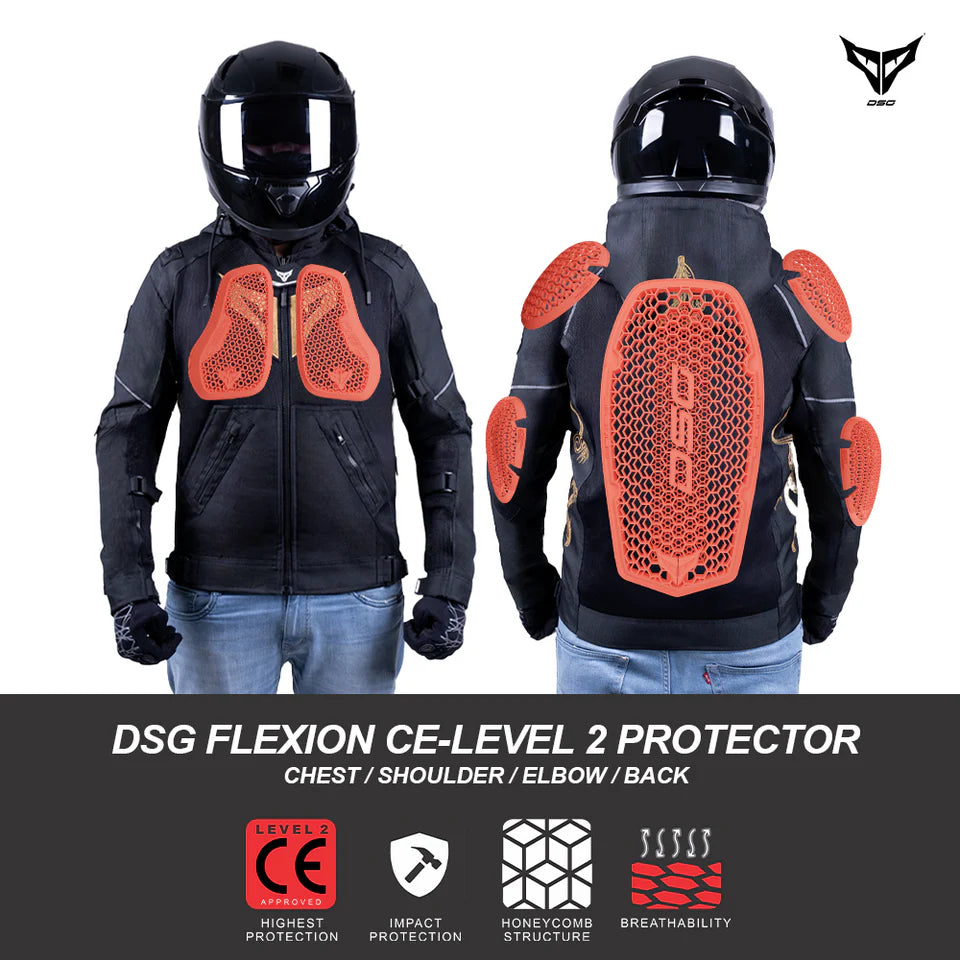 DSG YAKUZA RIDING JACKET - BLACK GOLDEN