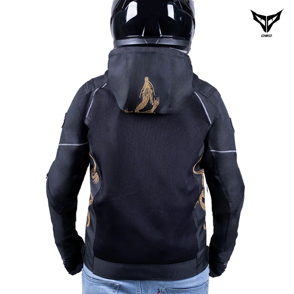 DSG YAKUZA RIDING JACKET - BLACK GOLDEN