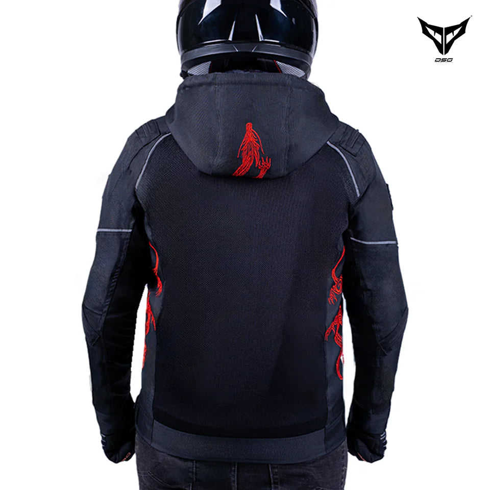 DSG YAKUZA RIDING JACKET - BLACK RED