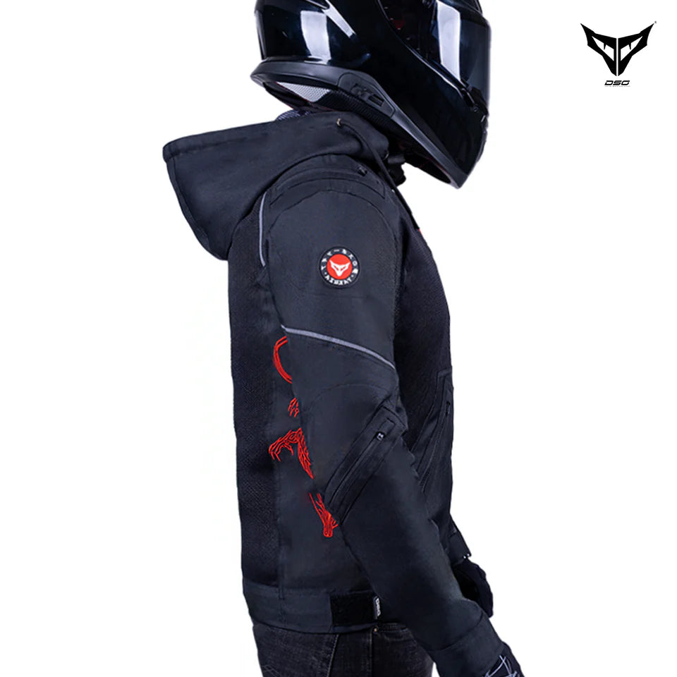 DSG YAKUZA RIDING JACKET - BLACK RED