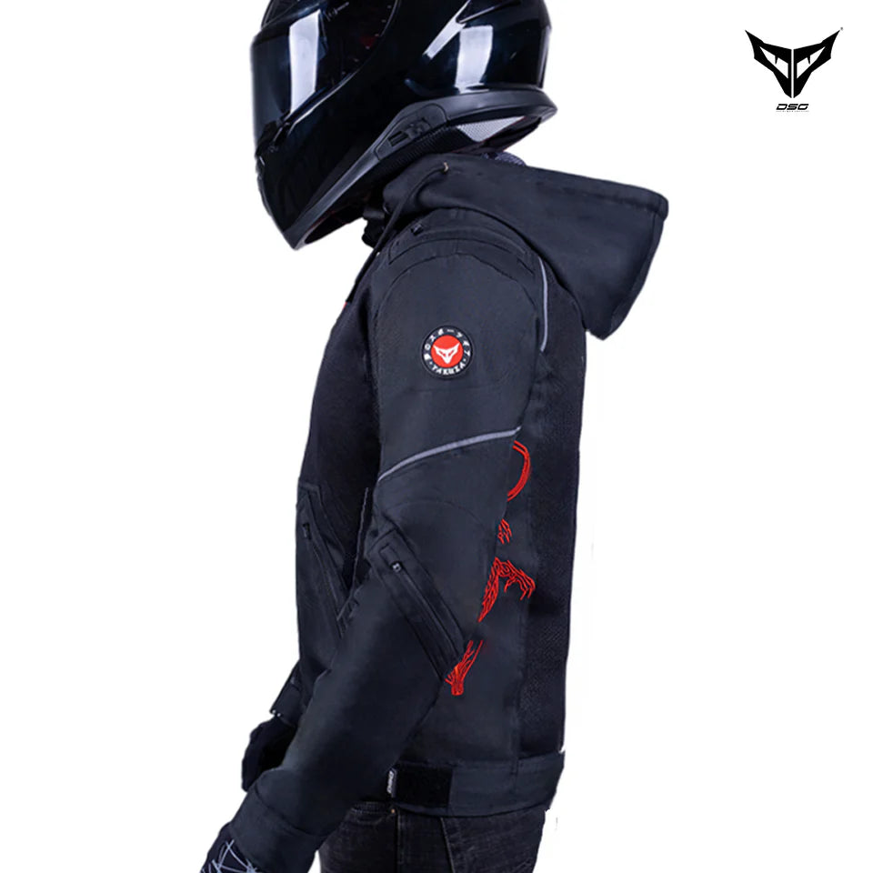 DSG YAKUZA RIDING JACKET - BLACK RED