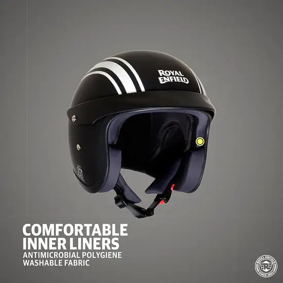 ROYAL ENFIELD SUN PEAK OPEN FACE LIGHTWEIGHT HELMET - MATT BLACK