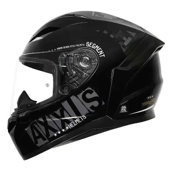 AXXIS FF117B SEGMENT SOLID A1 HELMET - GLOSS BLACK
