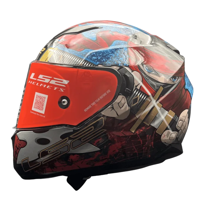 LS2 FF320 STREAM EVO NINJA RED BLUE (D-RING)