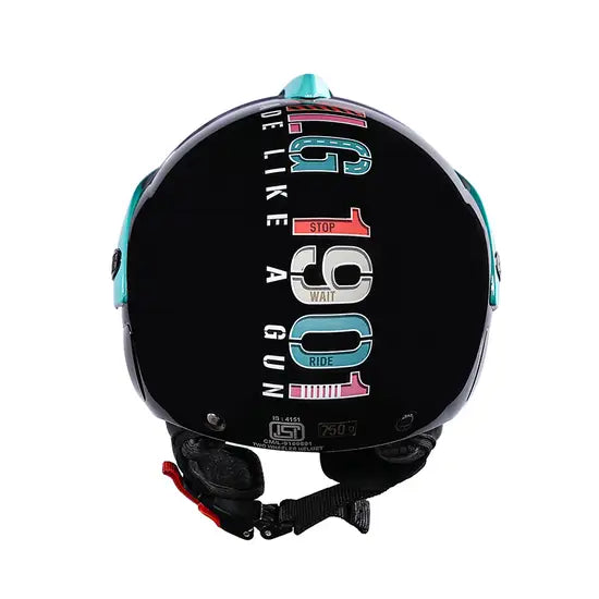 ROYAL ENFIELD SPARKY OPEN FACE MLG KIDS HELMET - BLACK