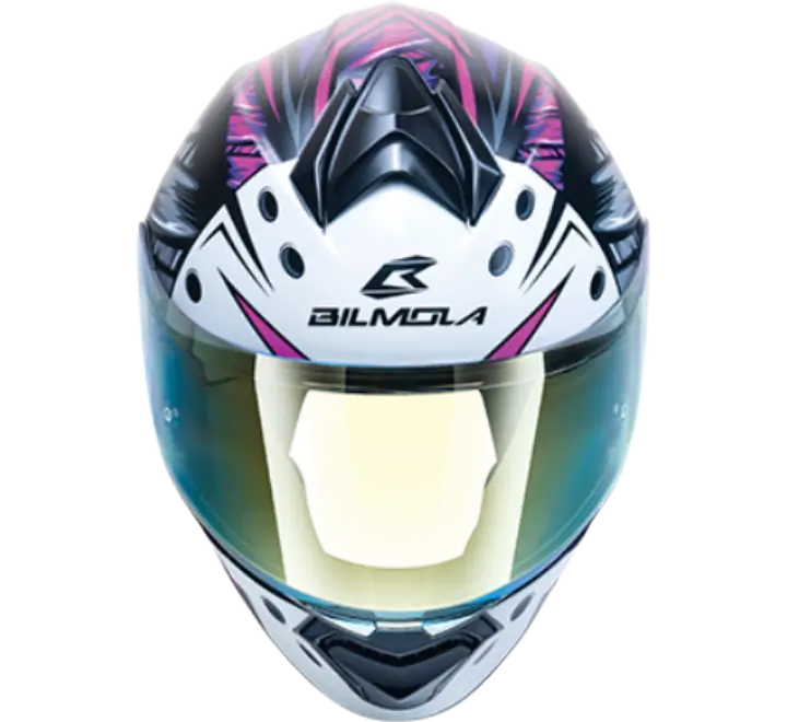 BILMOLA RAPID KILLER HELMET - WHITE PURPLE GLOSS