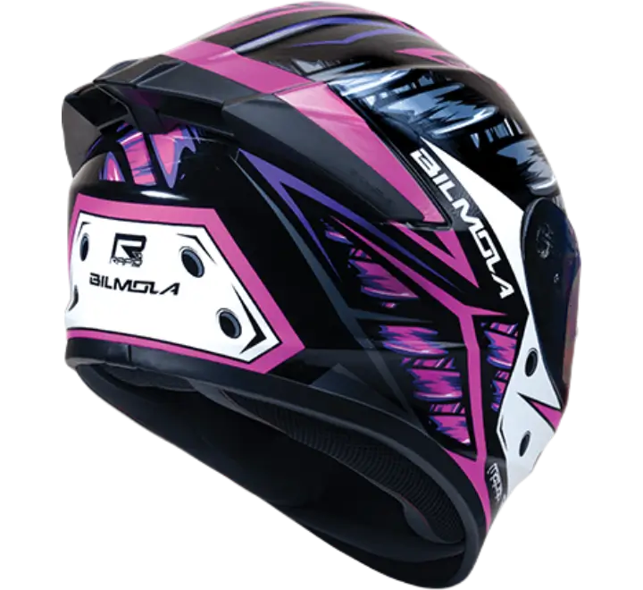 BILMOLA RAPID KILLER HELMET - WHITE PURPLE GLOSS