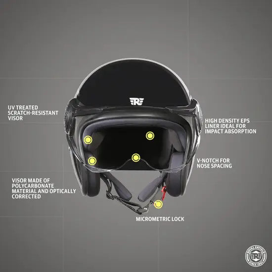 ROYAL ENFIELD JET OPEN FACE MLG NEO HELMET - GREY