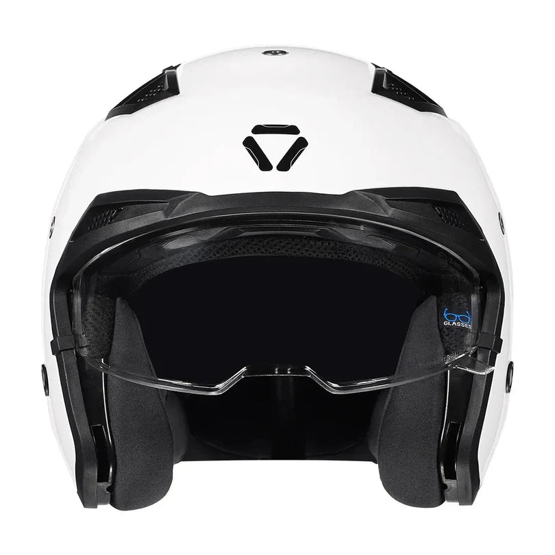 KORDA STROMTROOPER SOLID HELMET - GLOSS BLACK WHITE