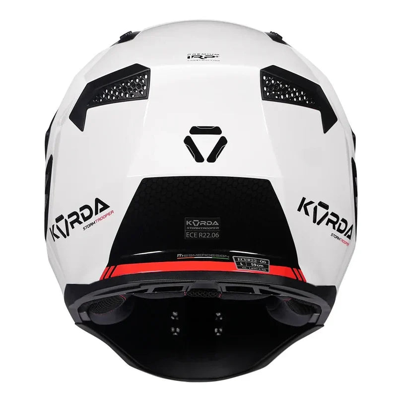KORDA STROMTROOPER SOLID HELMET - GLOSS BLACK WHITE