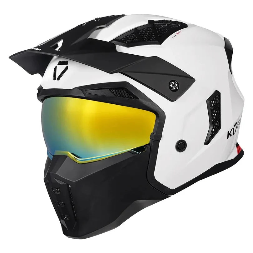 KORDA STROMTROOPER SOLID HELMET - GLOSS BLACK WHITE