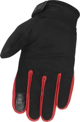 ROYAL ENFIELD URBAN HUSTLER ROVER V3 RIDING GLOVES - RED & BLACK