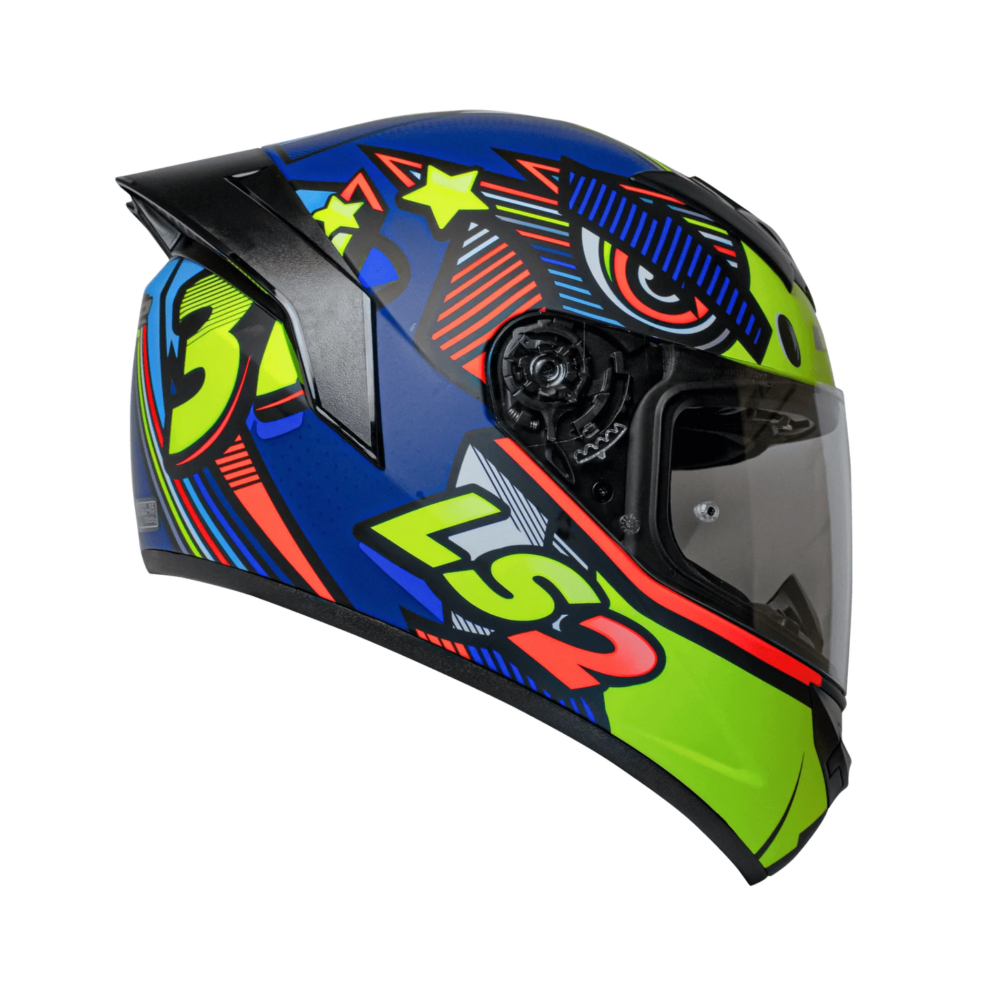 LS2 FF352 ROOKIE KHAN MATT NAVY BLUE HI VIZ YELLOW